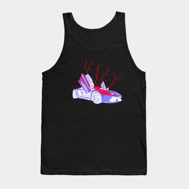 Lambo Aventador Storm Red Tank Top by CharlieCreator